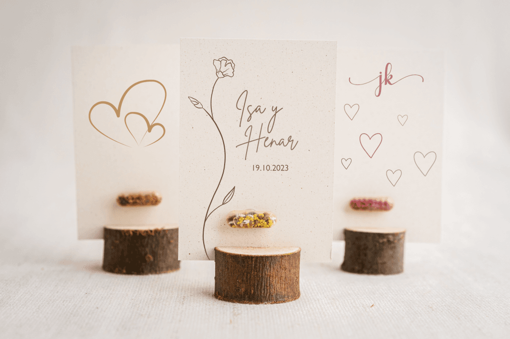 Píldora de semillas germinando en maceta, regalo ecológico para invitados